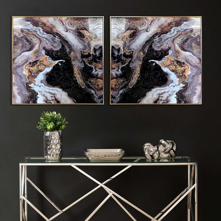 CIMC Home Black & Grey Wall Art for Bedroom & Living Room,Wall Mounted